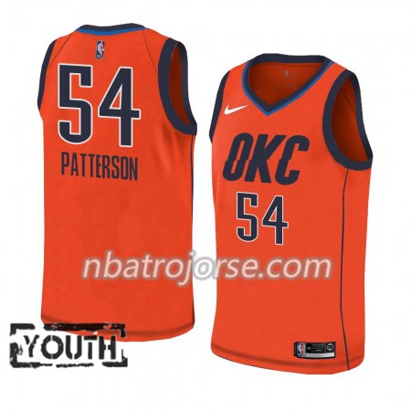 Barn Oklahoma City Thunder Tröja Patrick Patterson 54 2018-19 Nike Orange Swingman